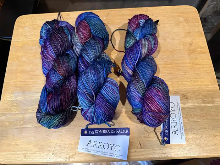 Blue malabrigo yarn
